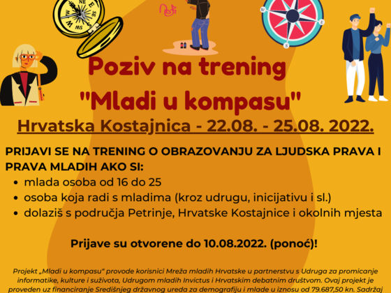 Main poziv na trening mladi u kompasu 1